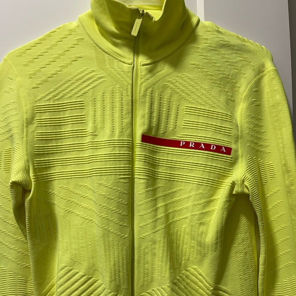 Neon yellow Prada top